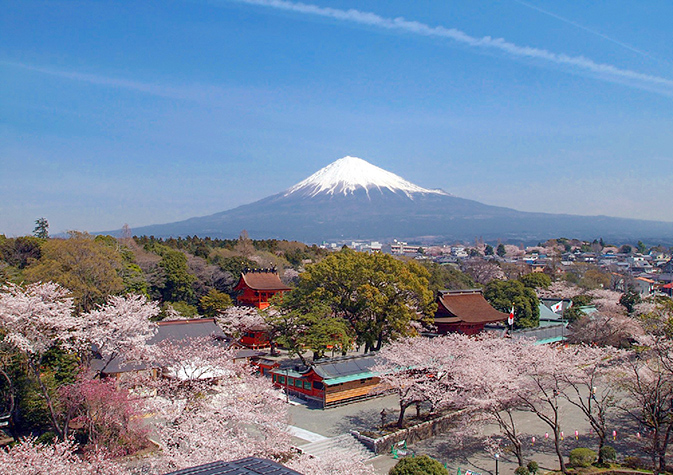 Fujisan Hongu Sengen Taisha with Mount Fuji beyond